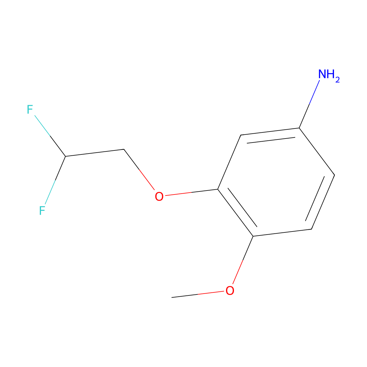 3-(2,2-Difluoroethoxy)-4-methoxyaniline molecular structure, CAS 1178296-47-3