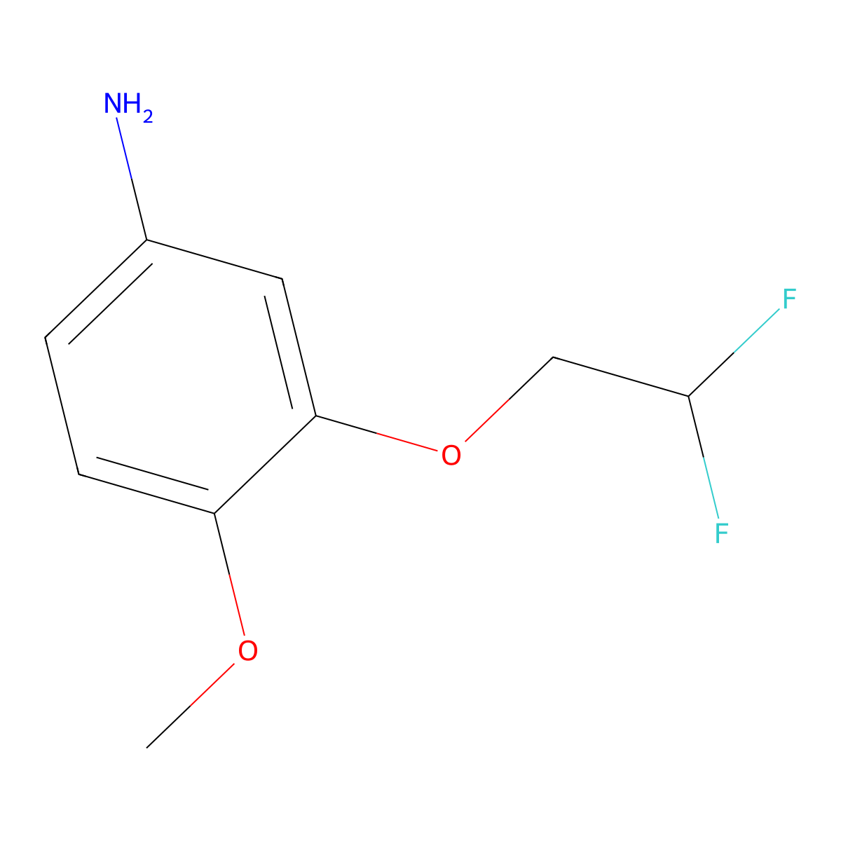 3-(2,2-Difluoroethoxy)-4-methoxyaniline molecular structure, CAS 1178296-47-3
