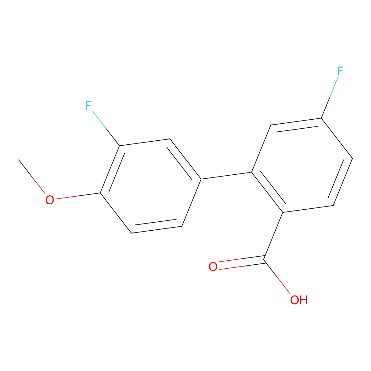 4-Fluoro-2-(3-fluoro-4-methoxyphenyl)benzoic acid molecular structure, CAS 1178297-92-1