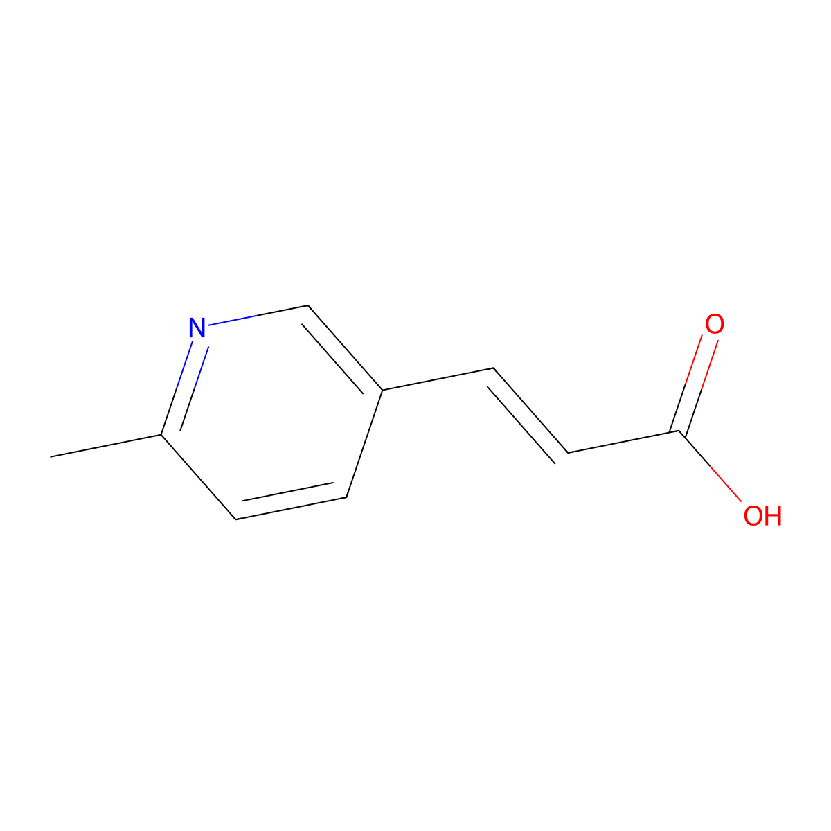 (2E)-3-(6-Methylpyridin-3-yl)prop-2-enoic acid molecular structure, CAS 117830-17-8