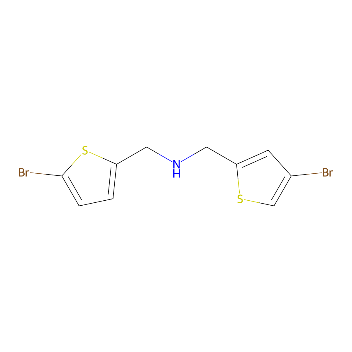 [(4-Bromothiophen-2-yl)methyl][(5-bromothiophen-2-yl)methyl]amine molecular structure, CAS 1178307-90-8