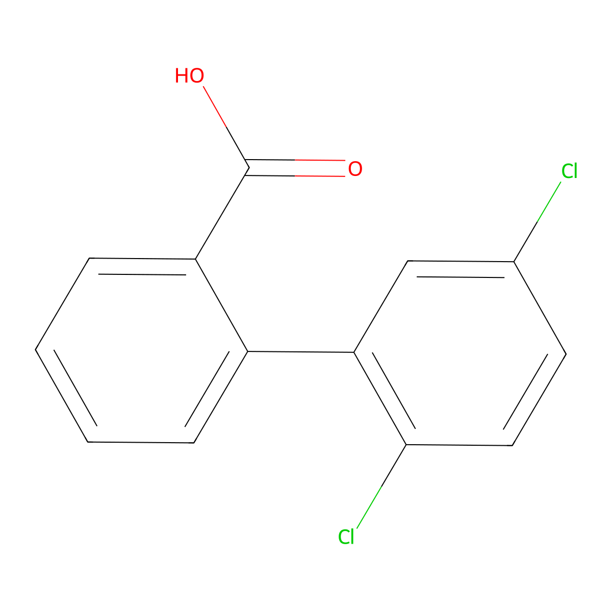 2-(2,5-Dichlorophenyl)benzoic acid molecular structure, CAS 1178312-05-4