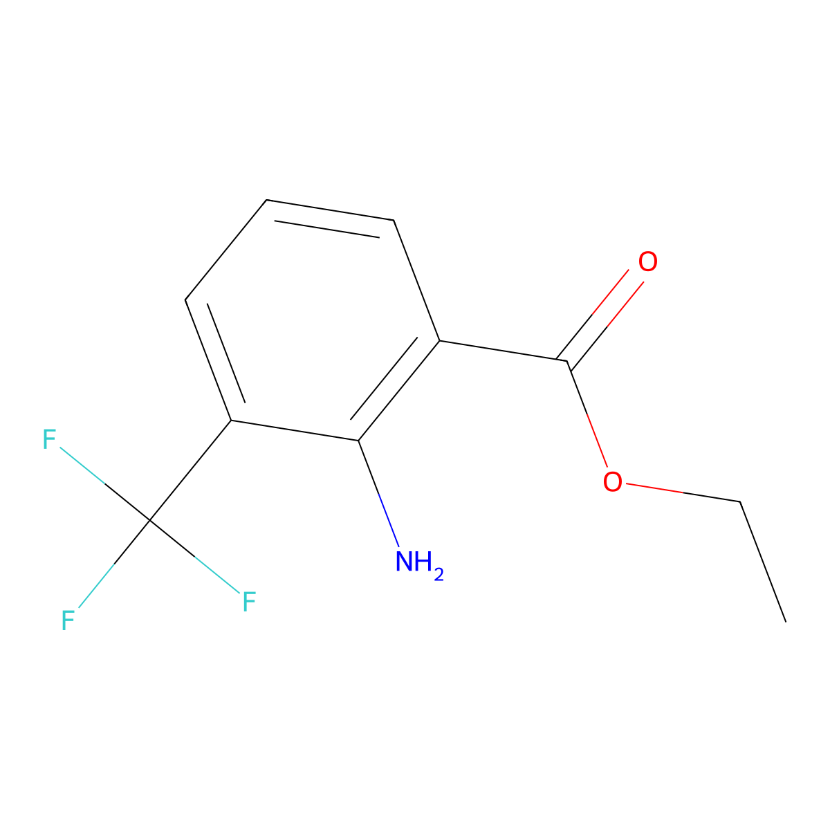 Ethyl 2-amino-3-(trifluoromethyl)benzoate molecular structure, CAS 1178318-66-5