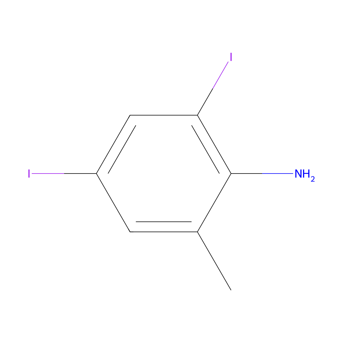 2,4-Diiodo-6-methylaniline molecular structure, CAS 117832-09-4