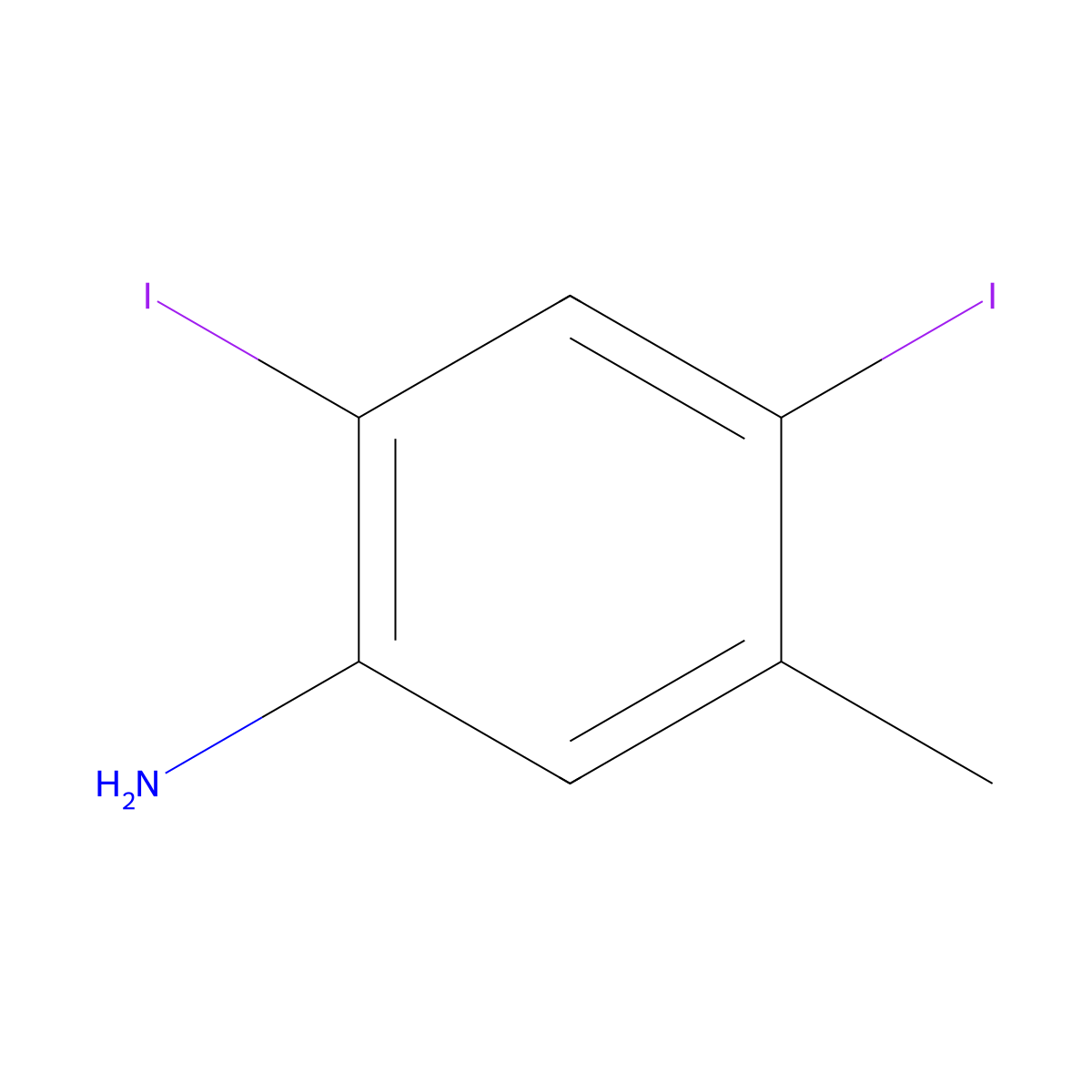 2,4-Diiodo-5-methylaniline molecular structure, CAS 117832-10-7