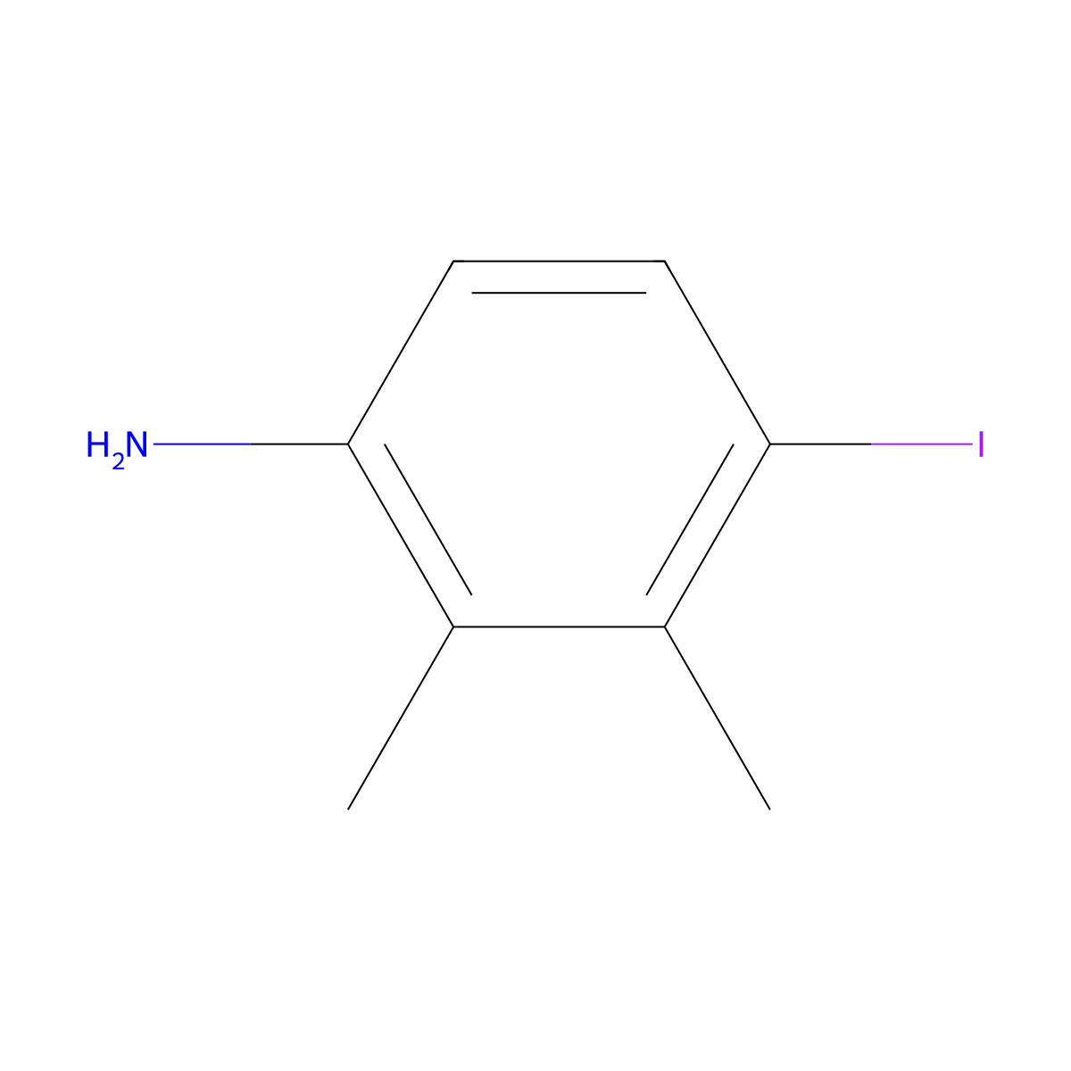 4-Iodo-2,3-dimethylaniline molecular structure, CAS 117832-11-8