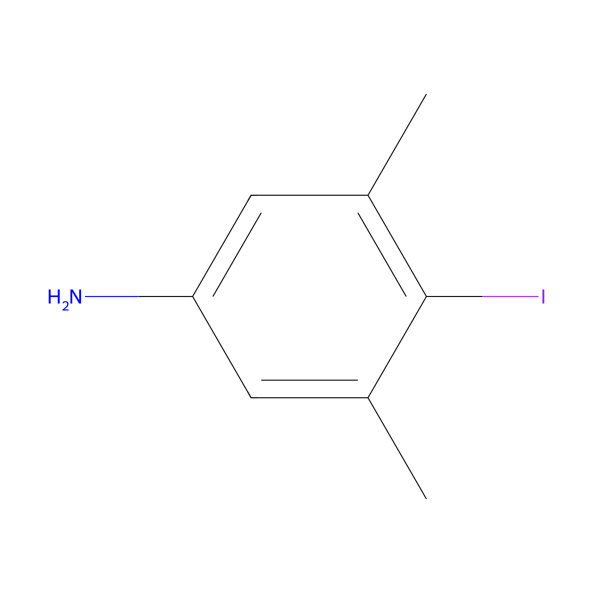4-Iodo-3,5-dimethylaniline molecular structure, CAS 117832-15-2