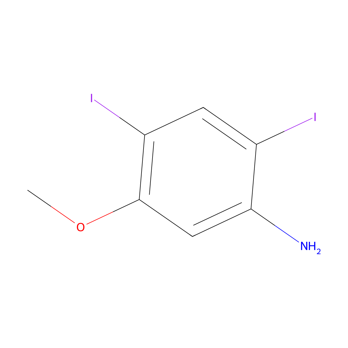 2,4-Diiodo-5-methoxyaniline molecular structure, CAS 117832-18-5