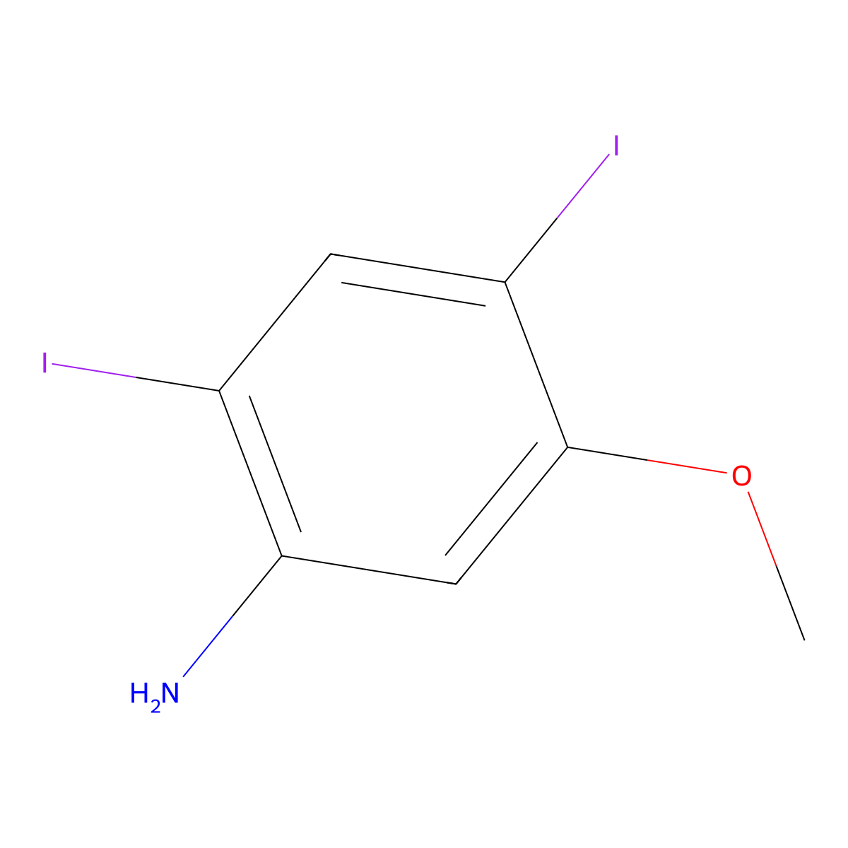2,4-Diiodo-5-methoxyaniline molecular structure, CAS 117832-18-5