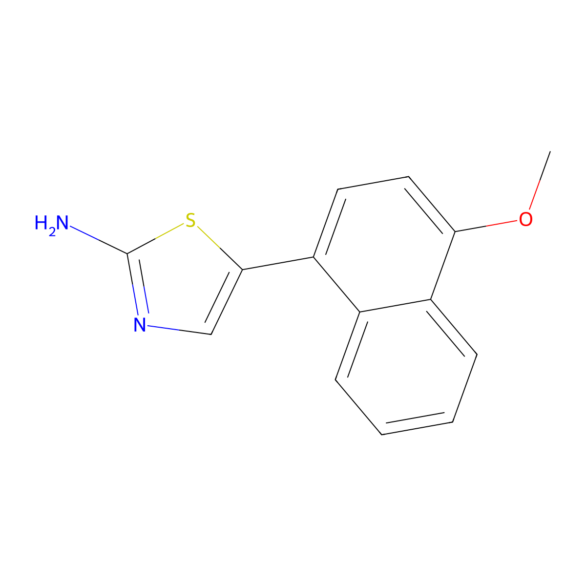5-(4-Methoxynaphthalen-1-yl)thiazol-2-amine molecular structure, CAS 1178322-39-8