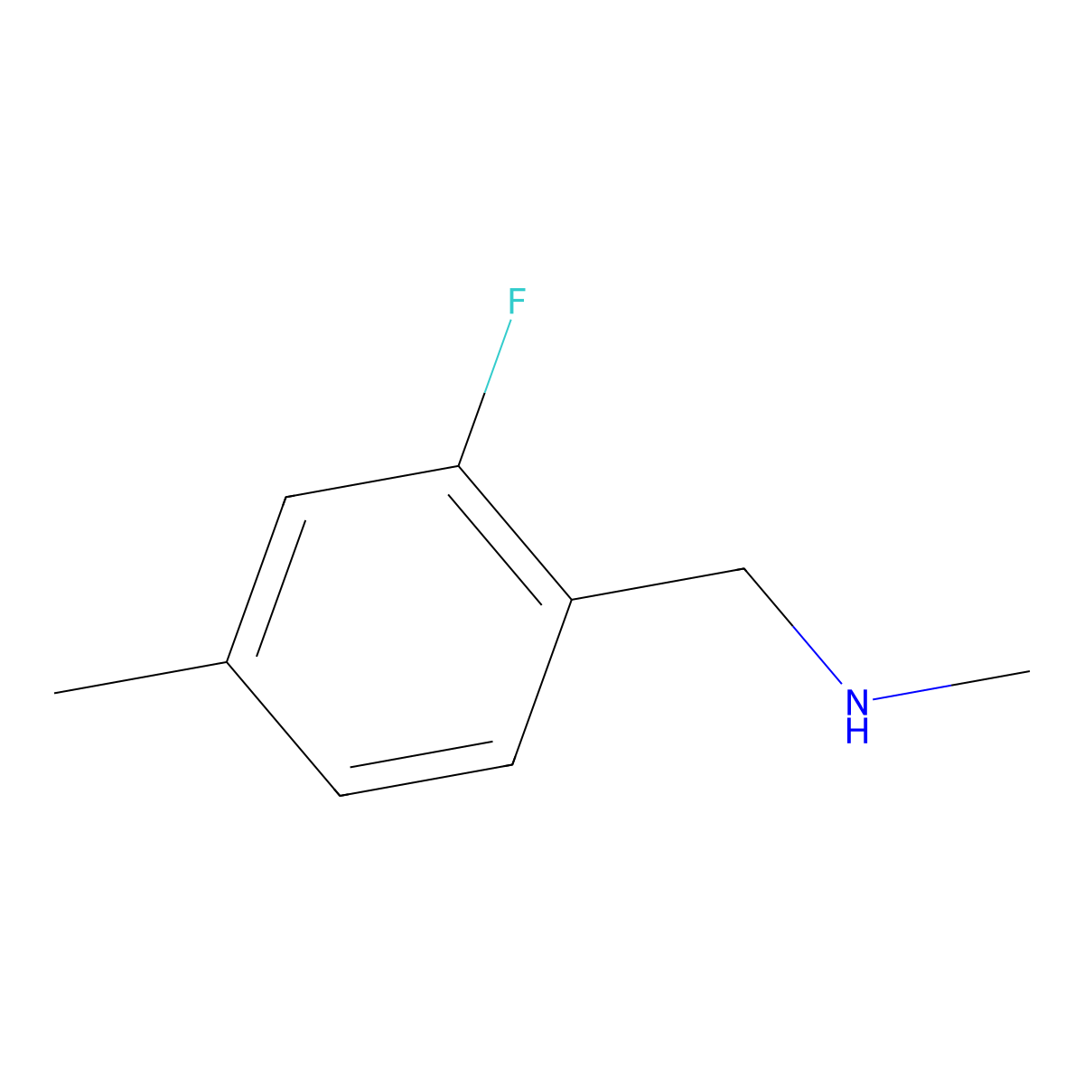 N-(2-Fluoro-4-methylbenzyl)-N-methylamine molecular structure, CAS 1178323-61-9