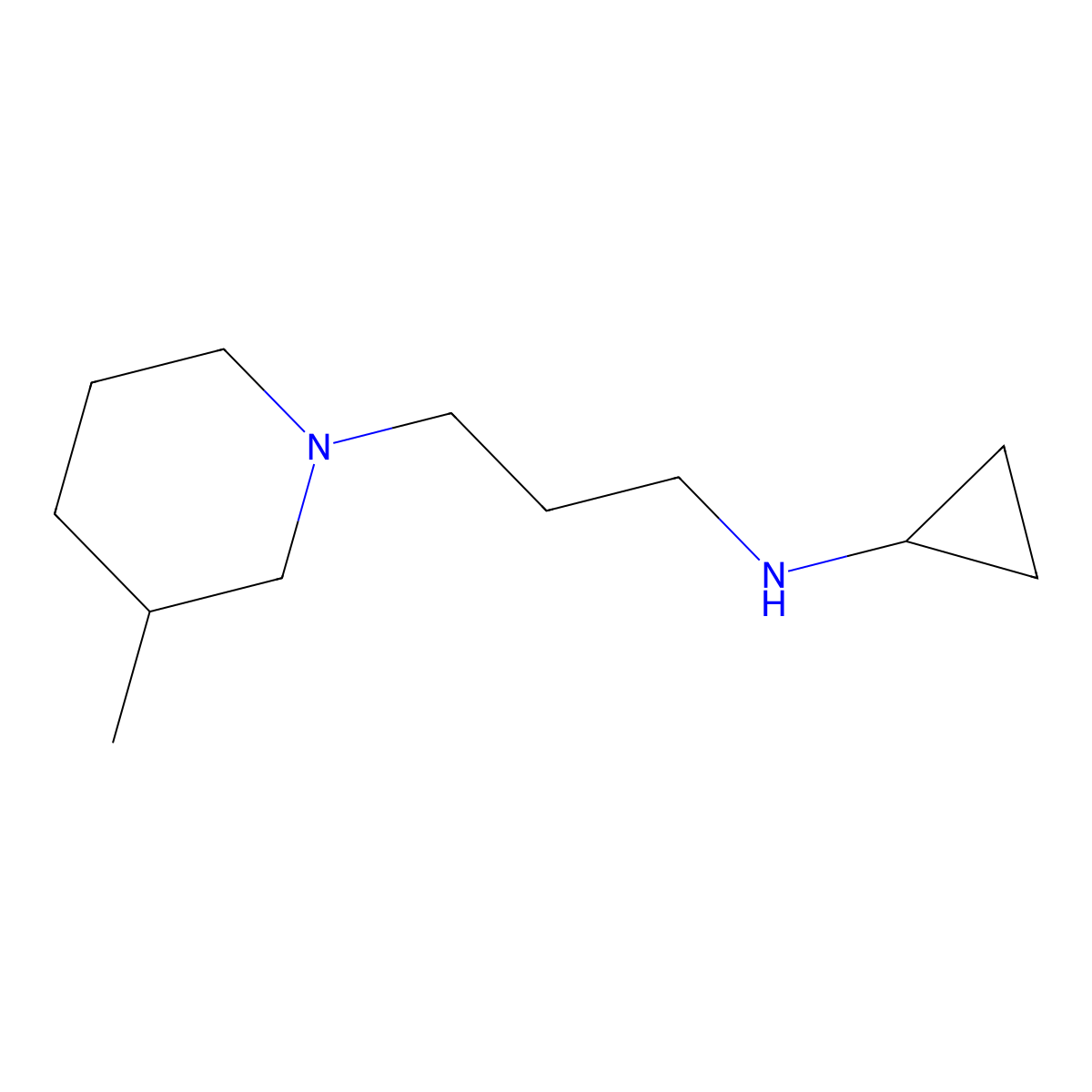 N-[3-(3-methylpiperidin-1-yl)propyl]cyclopropanamine molecular structure, CAS 1178328-87-4