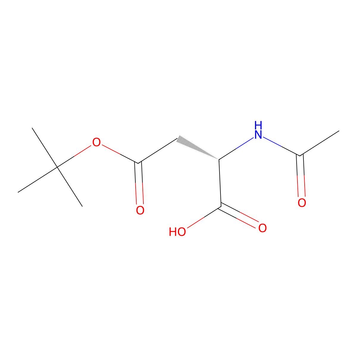 (S)-2-Acetamido-4-(tert-butoxy)-4-oxobutanoic acid molecular structure, CAS 117833-18-8