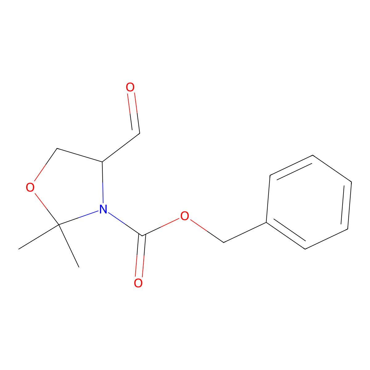 (S)-Benzyl 4-formyl-2,2-dimethyloxazolidine-3-carboxylate molecular structure, CAS 117833-92-8