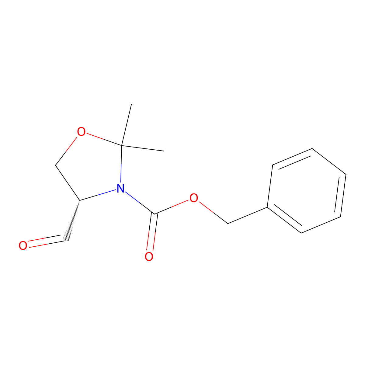(S)-Benzyl 4-formyl-2,2-dimethyloxazolidine-3-carboxylate molecular structure, CAS 117833-92-8