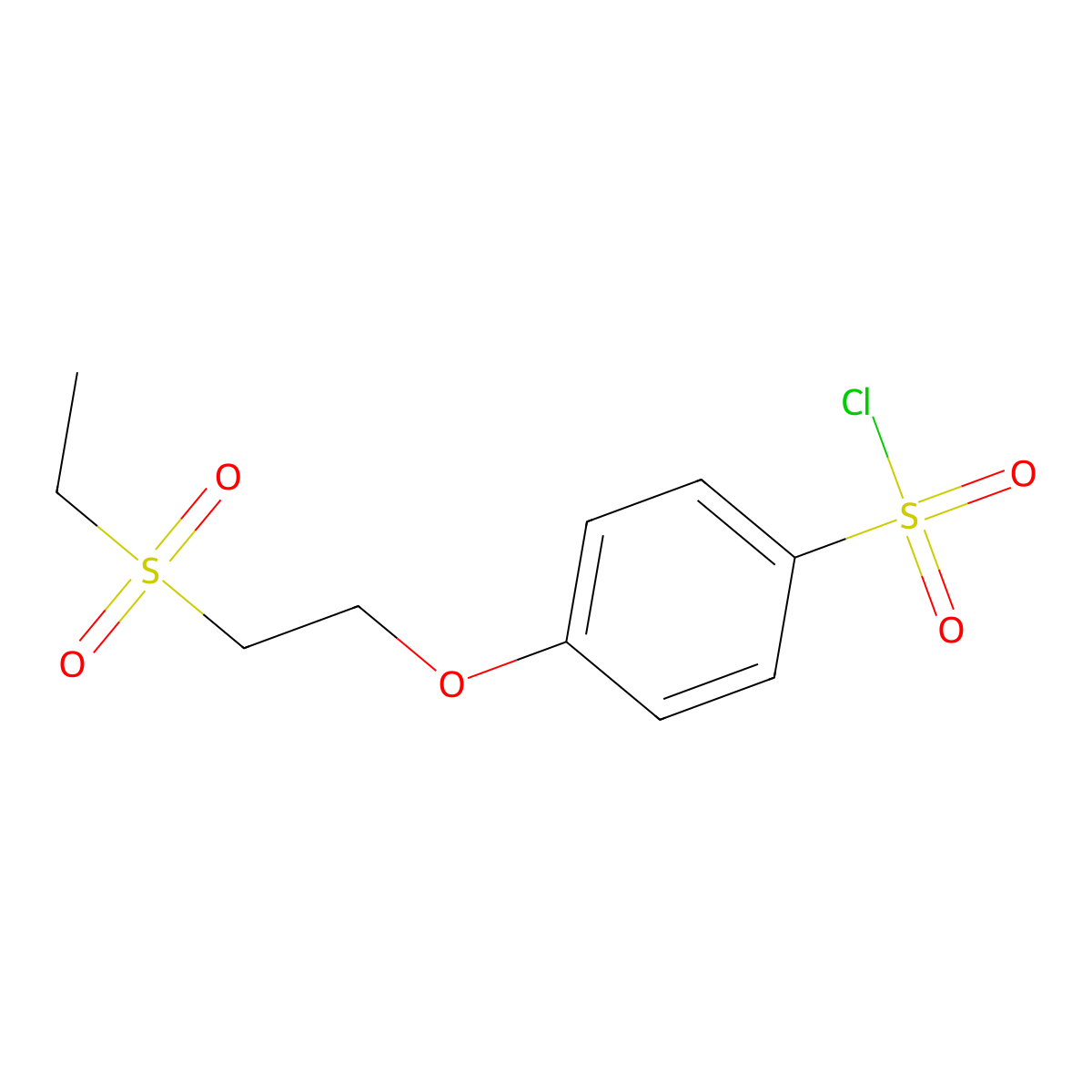 4-[2-(Ethanesulfonyl)ethoxy]benzene-1-sulfonyl chloride molecular structure, CAS 1178333-46-4