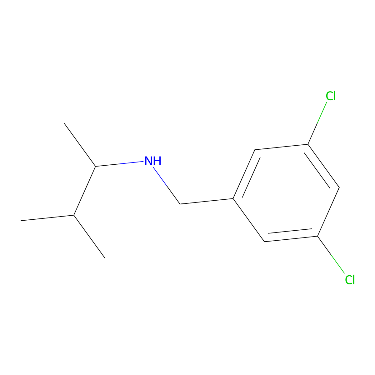 [(3,5-Dichlorophenyl)methyl](3-methylbutan-2-yl)amine molecular structure, CAS 1178333-78-2