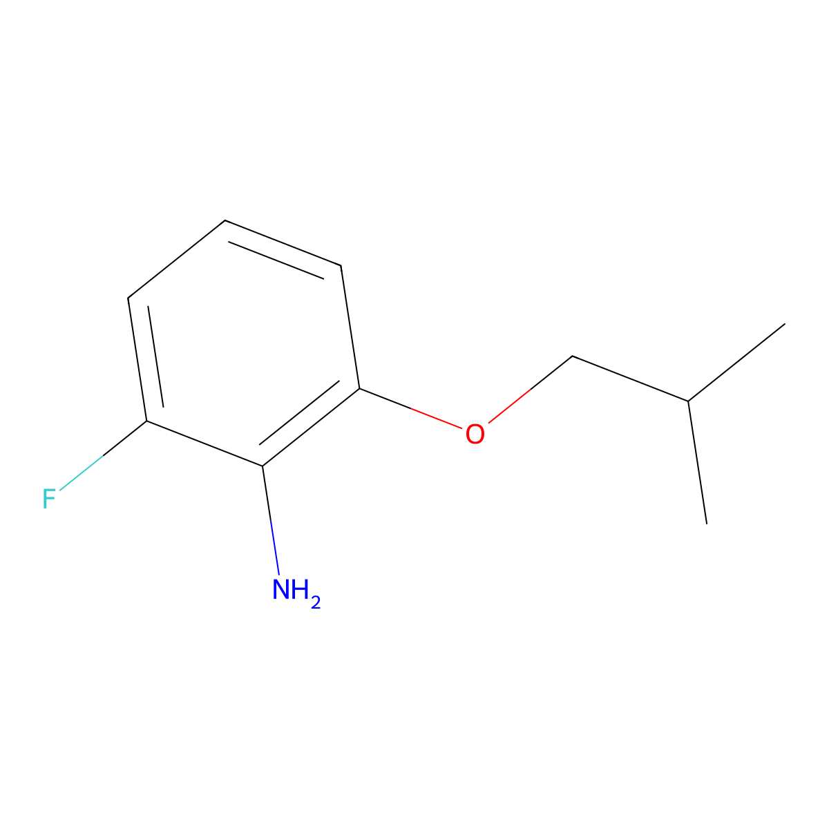 2-Fluoro-6-isobutoxyaniline molecular structure, CAS 1178335-66-4