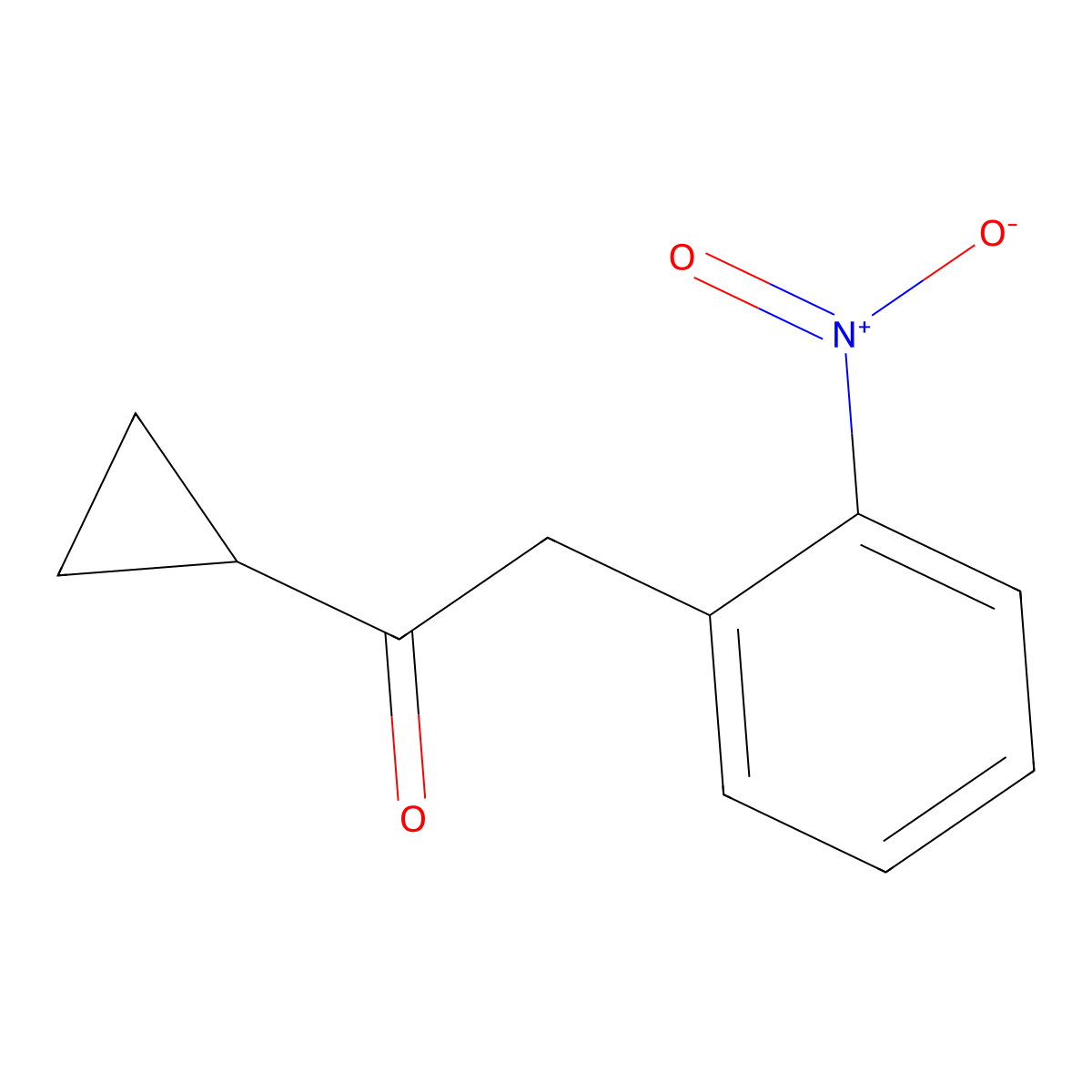 1-Cyclopropyl-2-(2-nitrophenyl)ethan-1-one molecular structure, CAS 1178343-42-4
