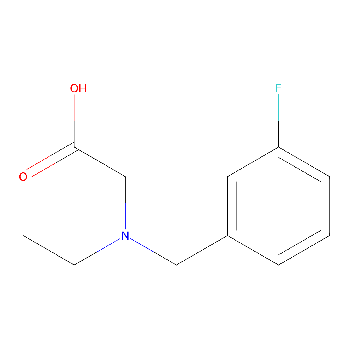 [Ethyl-(3-fluoro-benzyl)-amino]-acetic acid molecular structure, CAS 1178345-52-2