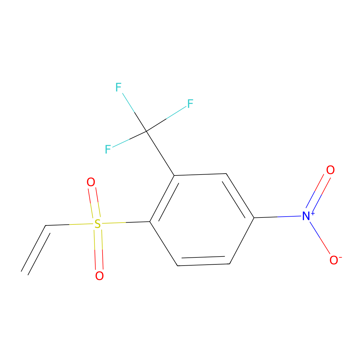 1-(Ethenesulfonyl)-4-nitro-2-(trifluoromethyl)benzene molecular structure, CAS 1178346-05-8