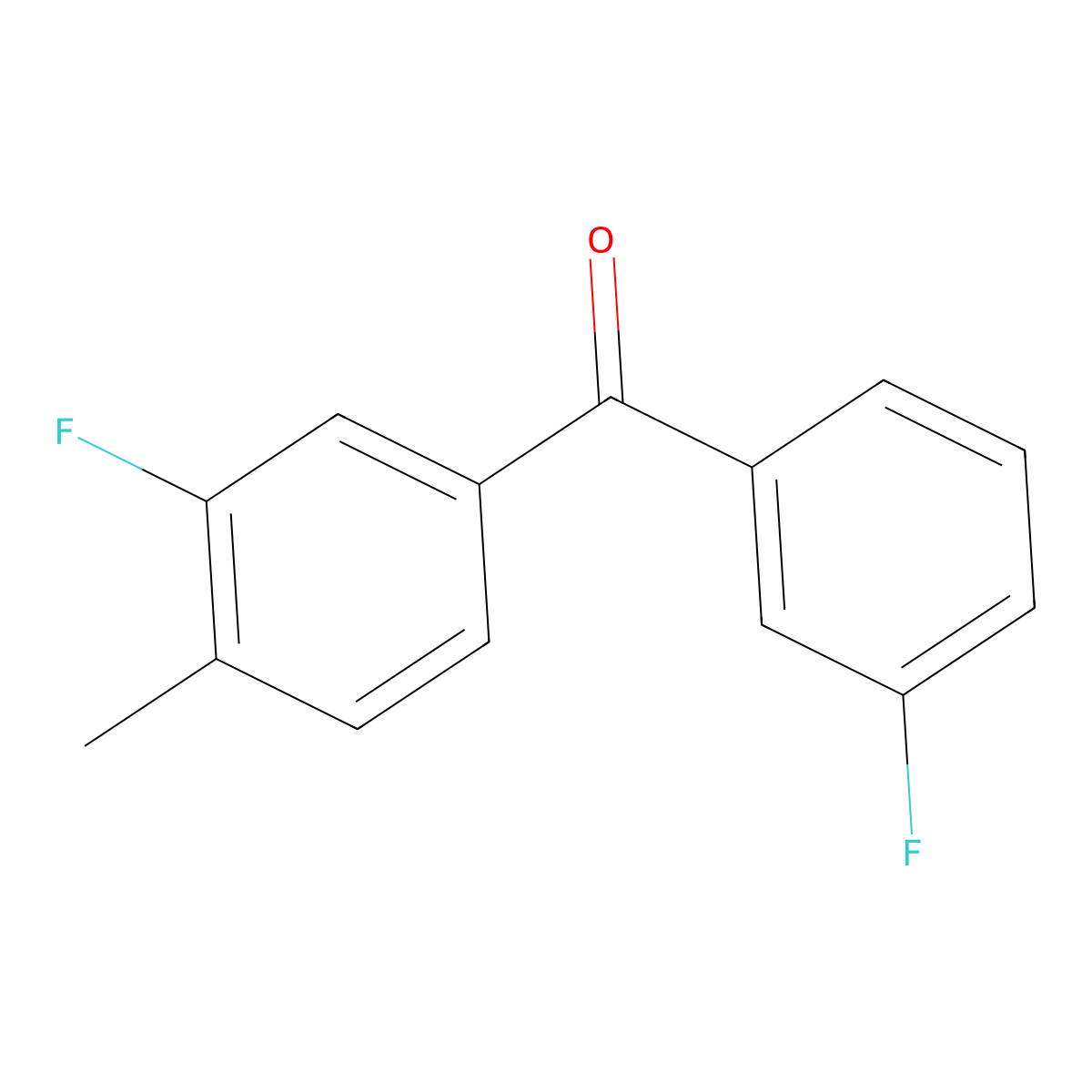 (3-Fluoro-4-methylphenyl)(3-fluorophenyl)methanone molecular structure, CAS 1178347-19-7