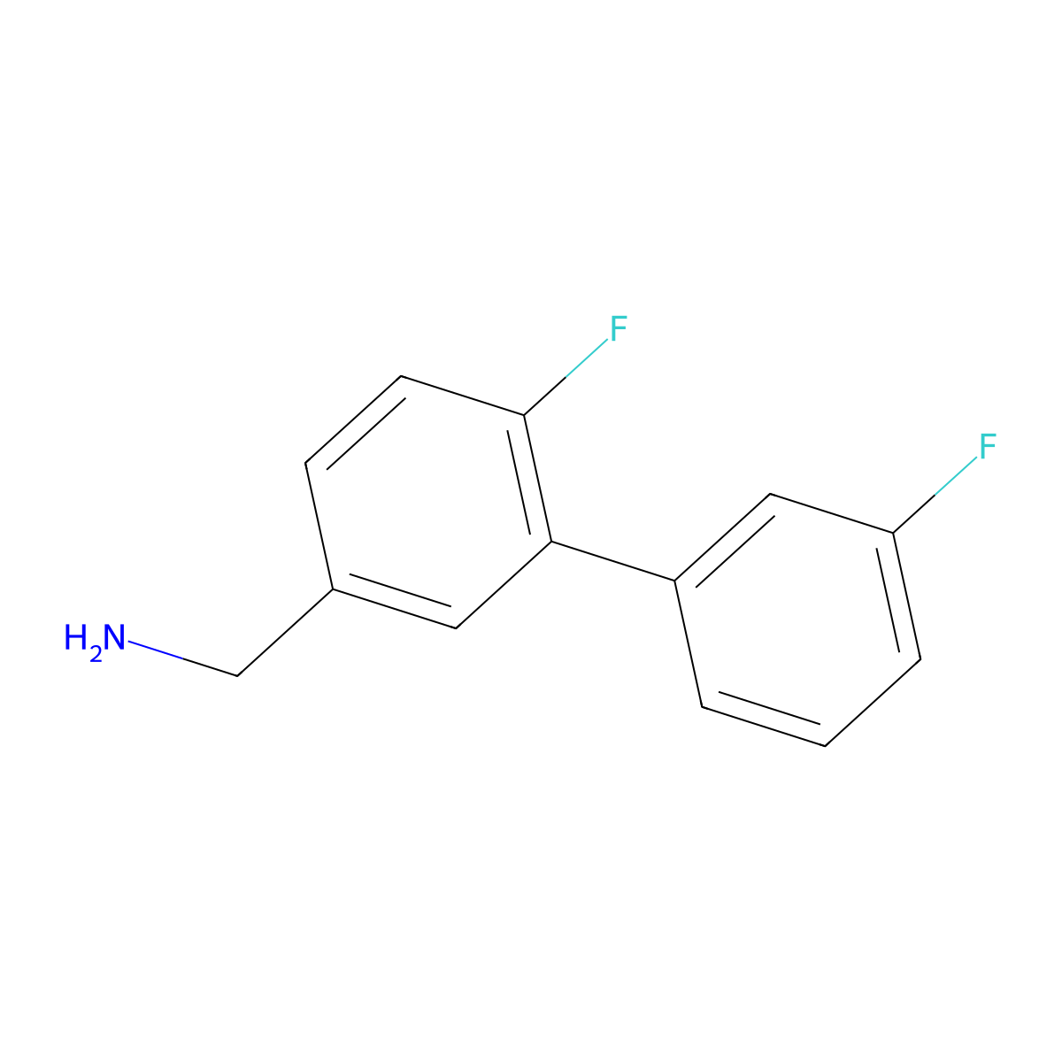 (3',2-Difluorobiphenyl-5-yl)methanamine molecular structure, CAS 1178348-62-3