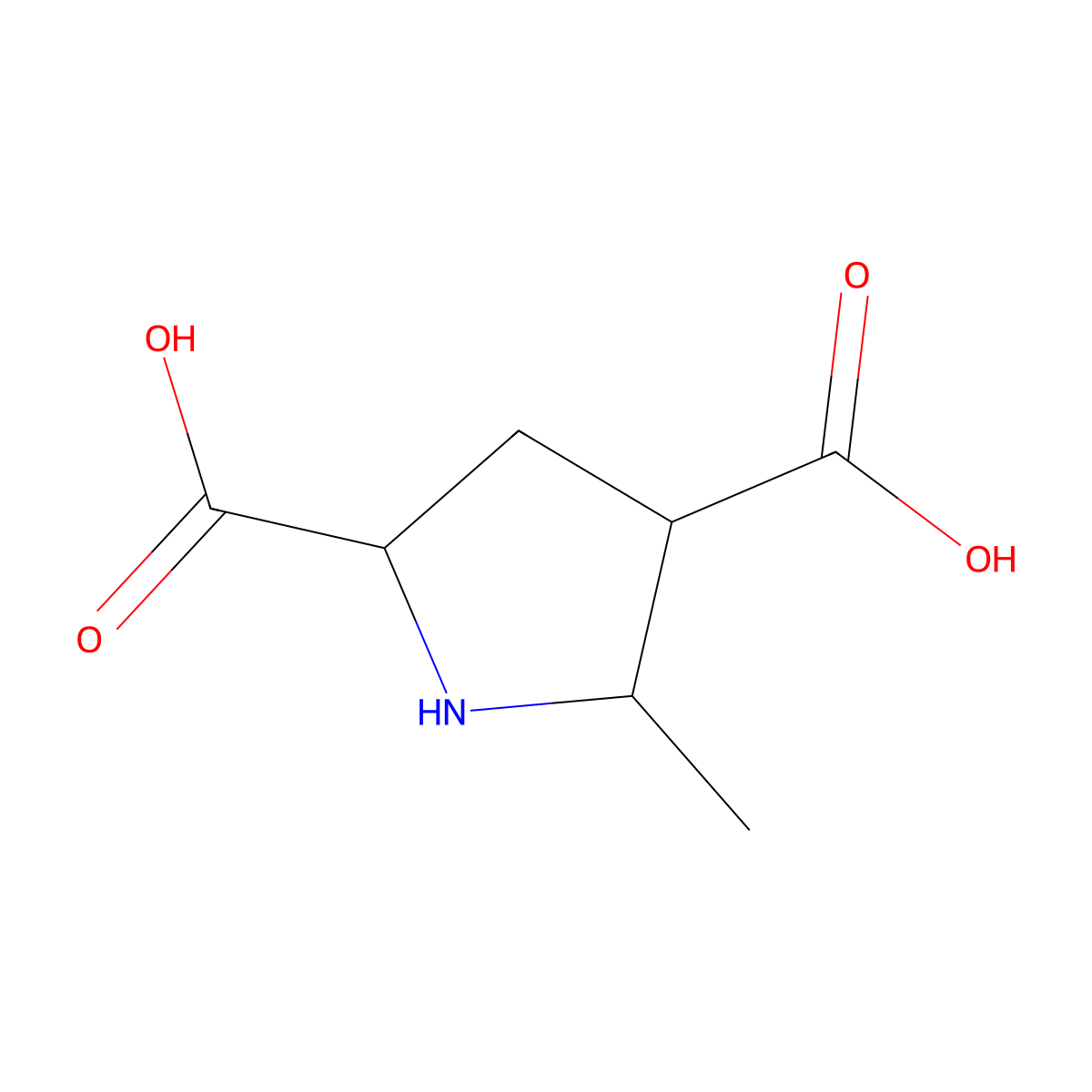 5-methylpyrrolidine-2,4-dicarboxylic Acid molecular structure, CAS 117835-09-3