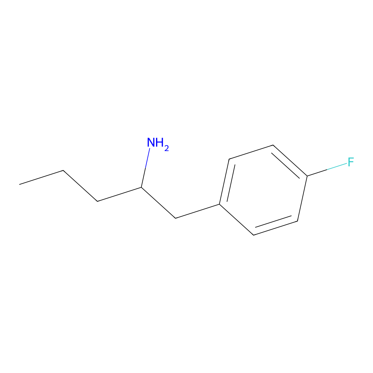 1-(4-Fluorophenyl)pentan-2-amine molecular structure, CAS 1178353-28-0