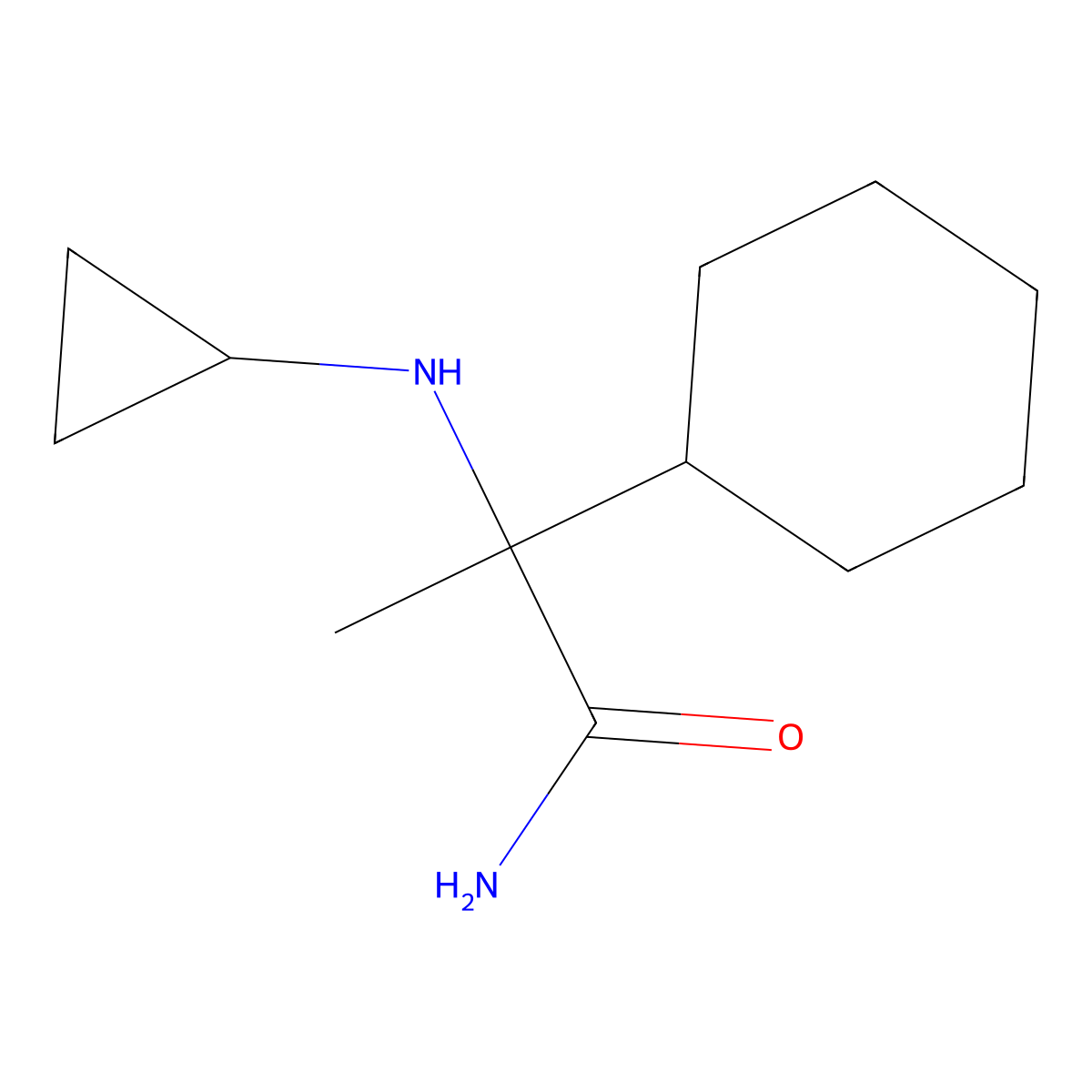 2-cyclohexyl-N~2~-cyclopropylalaninamide molecular structure, CAS 1178353-75-7
