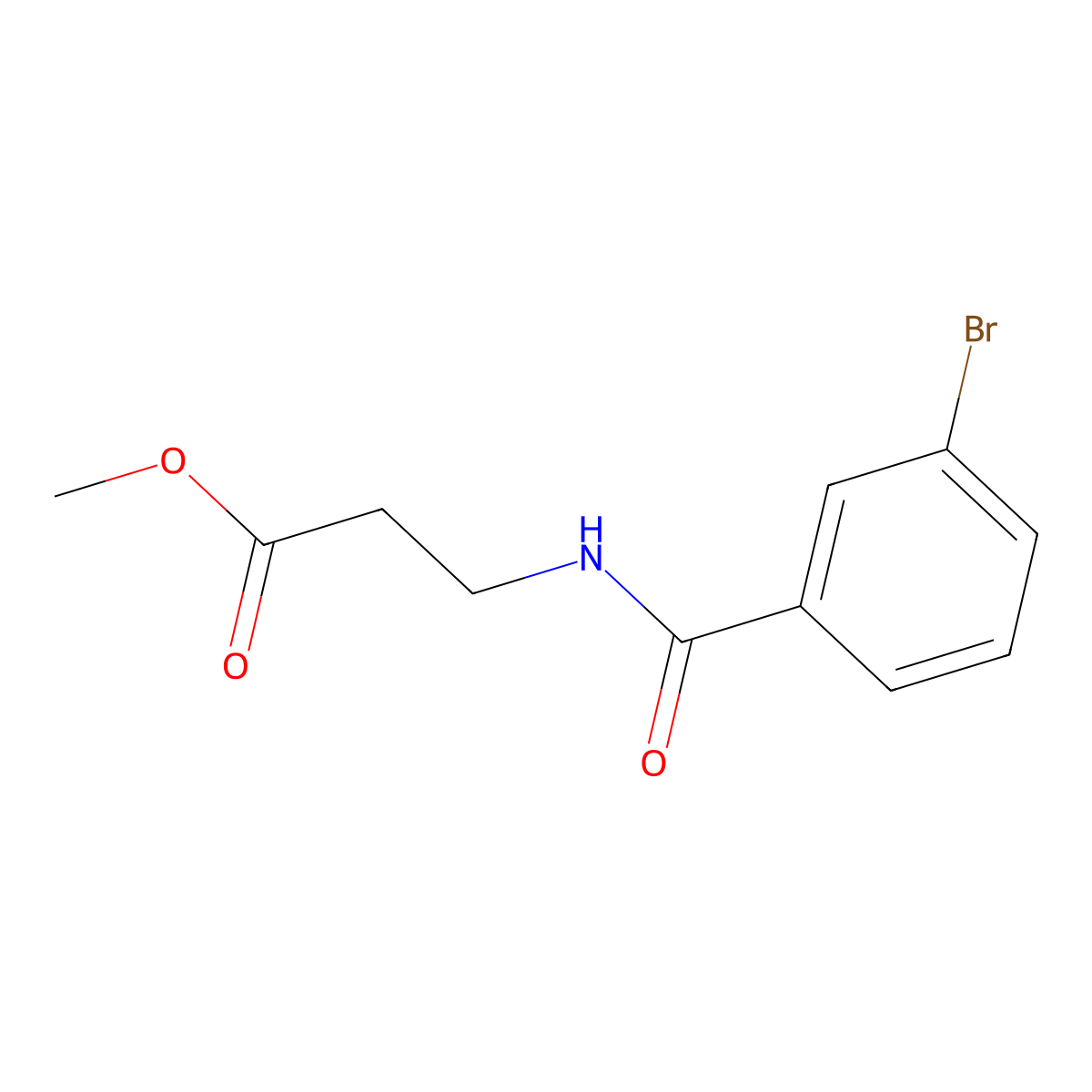 Methyl 3-[(3-bromophenyl)formamido]propanoate molecular structure, CAS 1178355-70-8