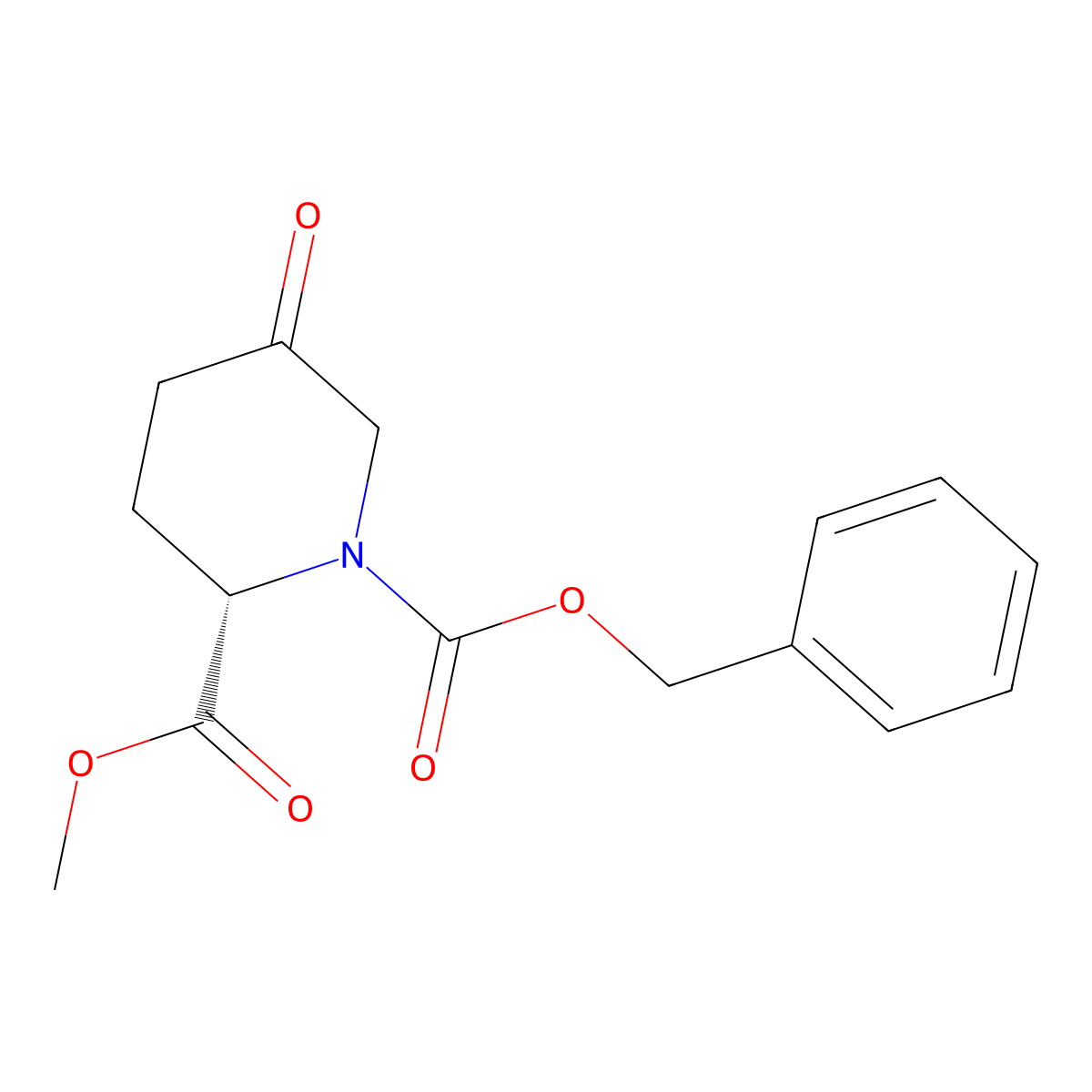 1-benzyl 2-methyl (2S)-5-oxopiperidine-1,2-dicarboxylate molecular structure, CAS 117836-13-2
