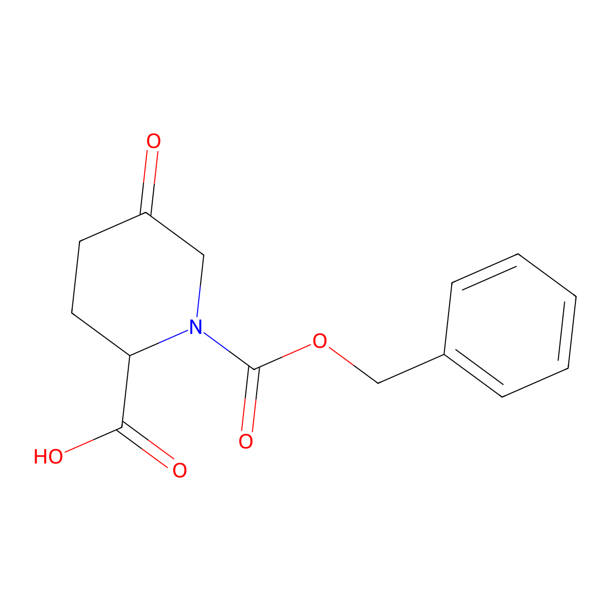 (2S)-5-Oxo-1,2-piperidinedicarboxylic acid 1-benzyl ester molecular structure, CAS 117836-14-3