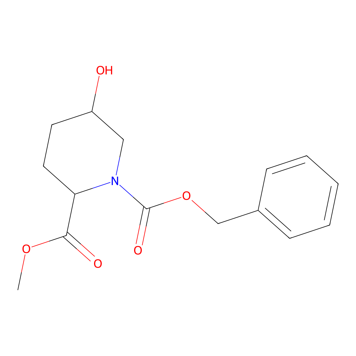 1-Benzyl 2-methyl (2S,5S)-5-hydroxypiperidine-1,2-dicarboxylate molecular structure, CAS 117836-26-7