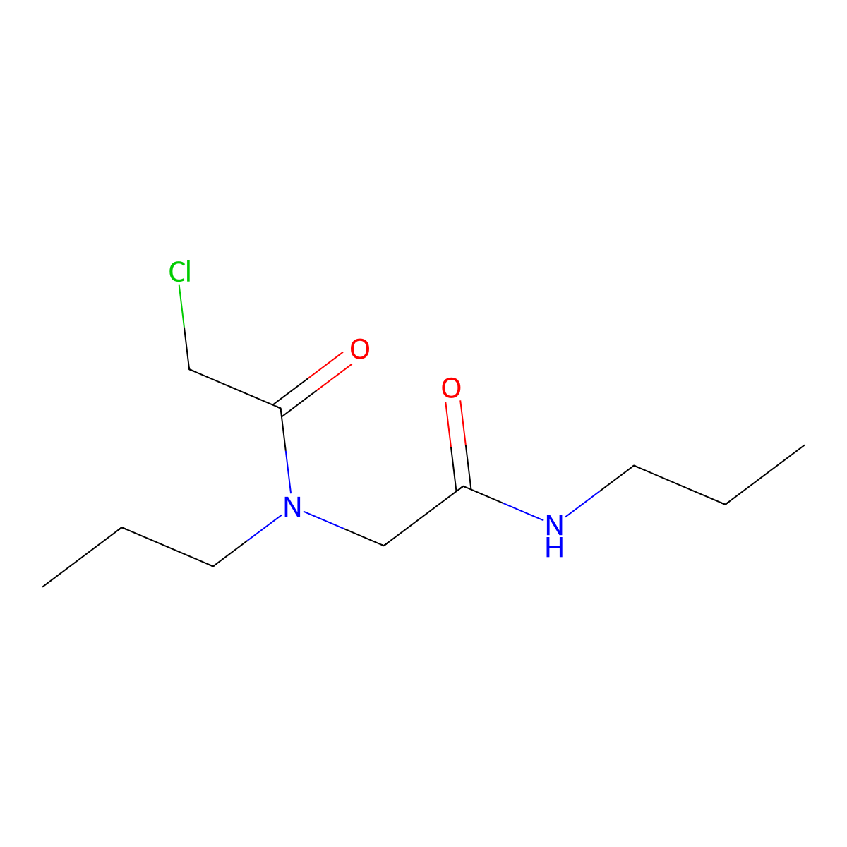 2-chloro-N-propyl-N-[(propylcarbamoyl)methyl]acetamide molecular structure, CAS 1178363-63-7