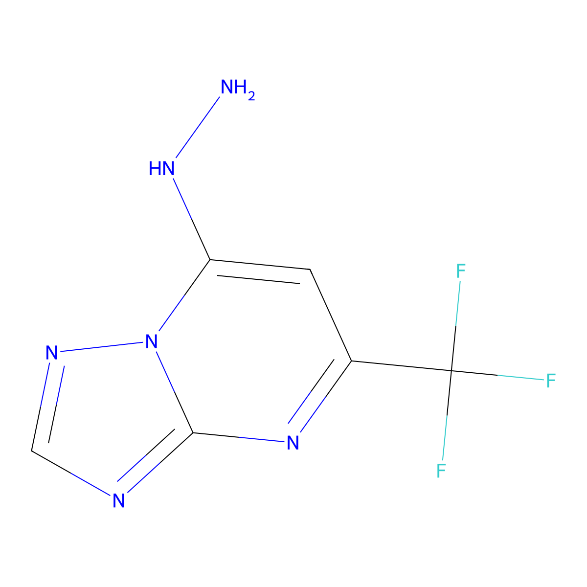 7-Hydrazinyl-5-(trifluoromethyl)-[1,2,4]triazolo[1,5-a]pyrimidine molecular structure, CAS 1178366-04-5
