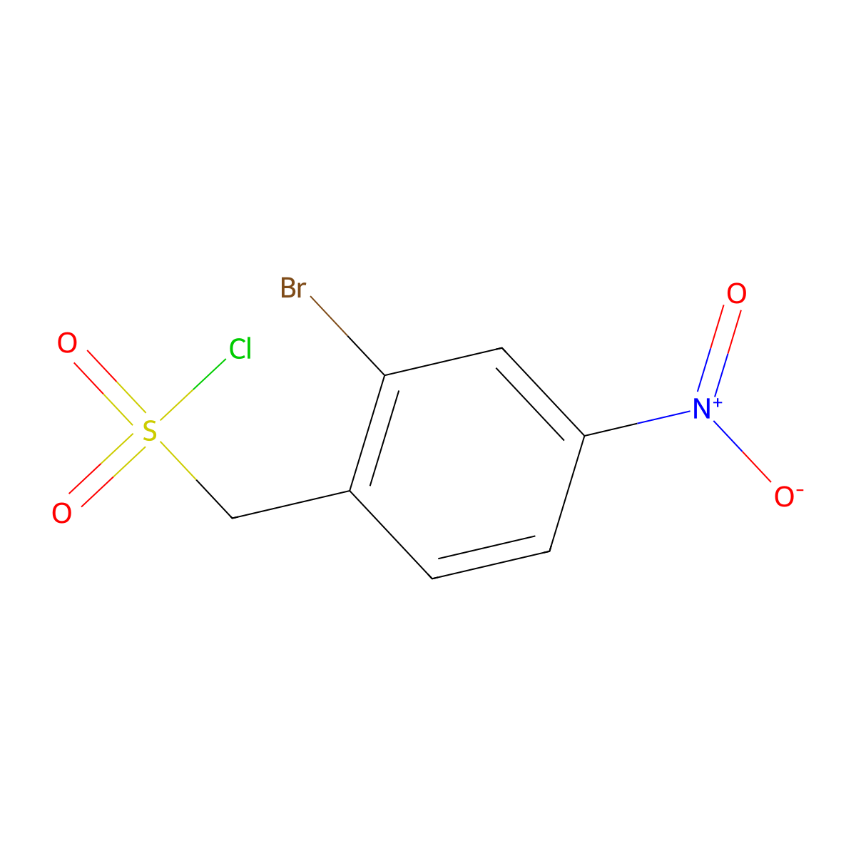 (2-Bromo-4-nitrophenyl)methanesulfonyl chloride molecular structure, CAS 1178366-23-8