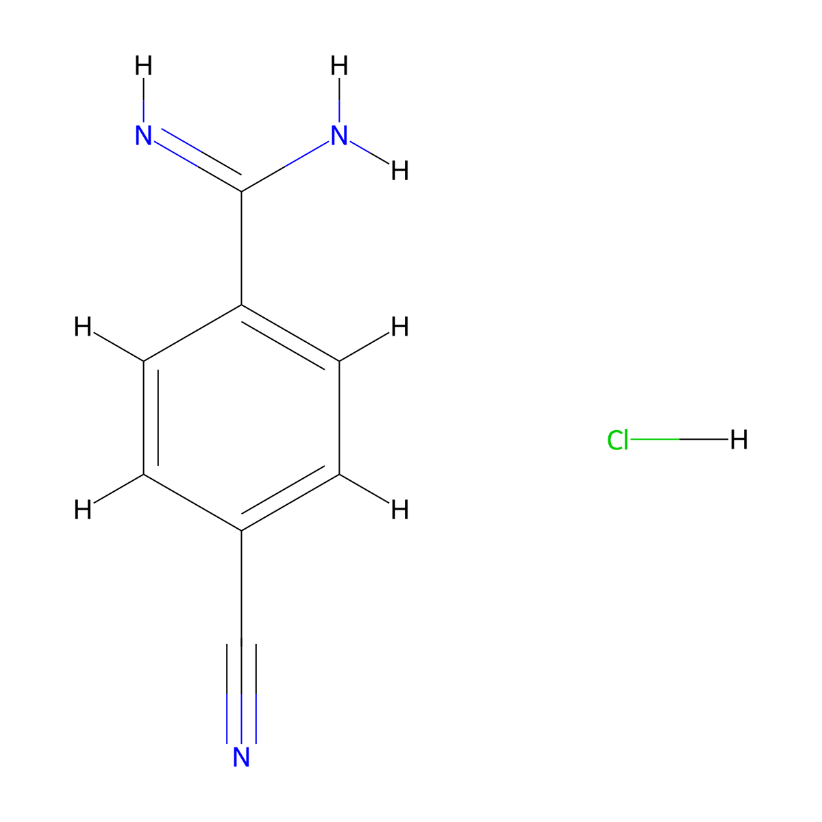 4-Cyanobenzamidine Hydrochloride molecular structure, CAS 117837-77-1