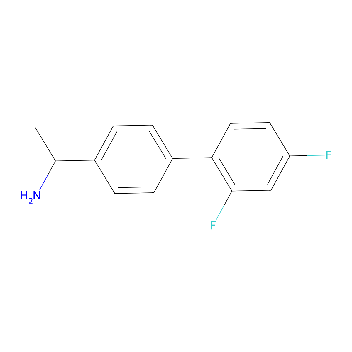 1-(2',4'-Difluoro-[1,1'-biphenyl]-4-yl)ethanamine molecular structure, CAS 1178371-47-5