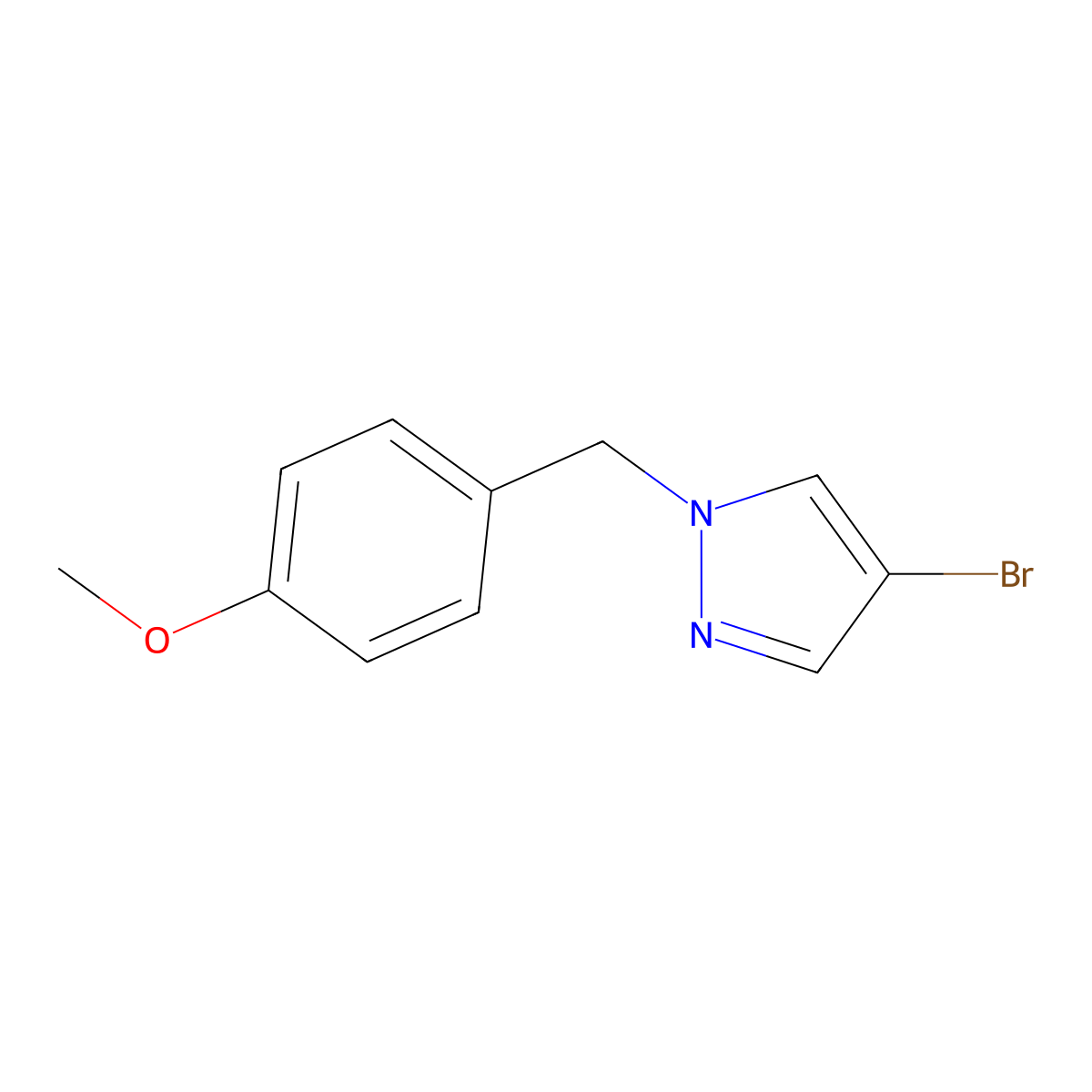 4-bromo-1-((4-methoxyphenyl)methyl)-1H-pyrazole molecular structure, CAS 1178371-93-1