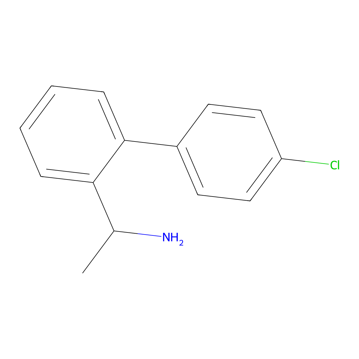 1-(2-(4-Chlorophenyl)phenyl)ethan-1-amine molecular structure, CAS 1178375-20-6