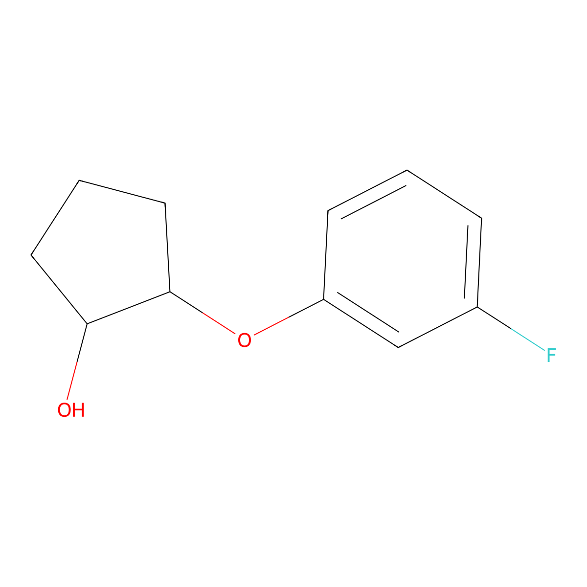 2-(3-Fluorophenoxy)cyclopentan-1-ol molecular structure, CAS 1178377-56-4