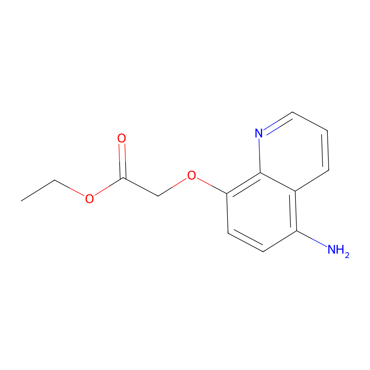 Ethyl 2-[(5-aminoquinolin-8-yl)oxy]acetate molecular structure, CAS 1178380-88-5
