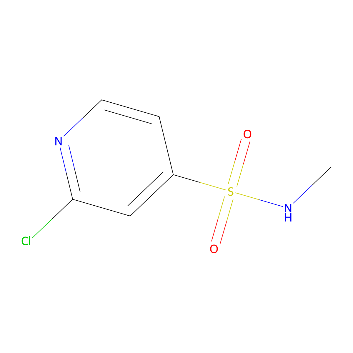 2-chloro-N-methylpyridine-4-sulfonamide molecular structure, CAS 1178385-46-0