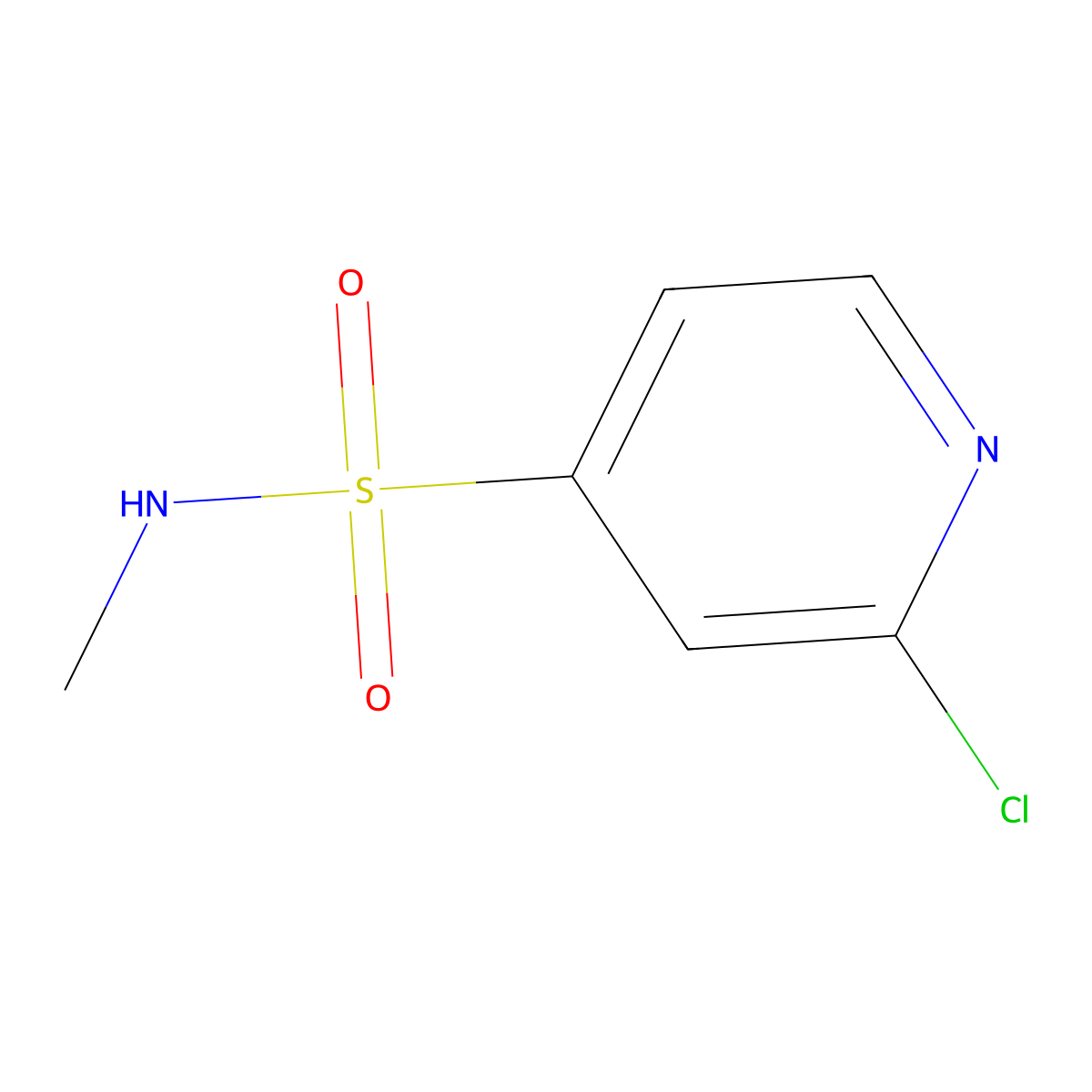 2-chloro-N-methylpyridine-4-sulfonamide molecular structure, CAS 1178385-46-0