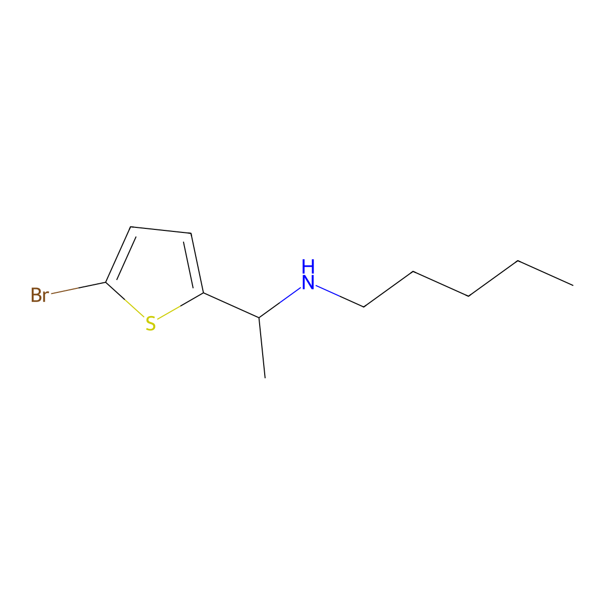 [1-(5-Bromothiophen-2-yl)ethyl](pentyl)amine molecular structure, CAS 1178388-72-1