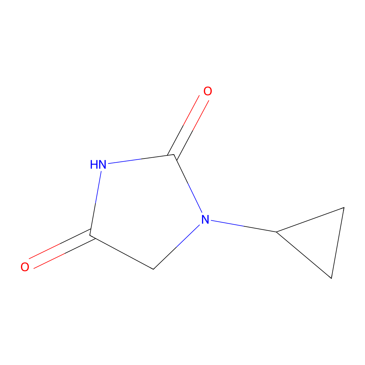 1-Cyclopropylimidazolidine-2,4-dione molecular structure, CAS 1178392-11-4