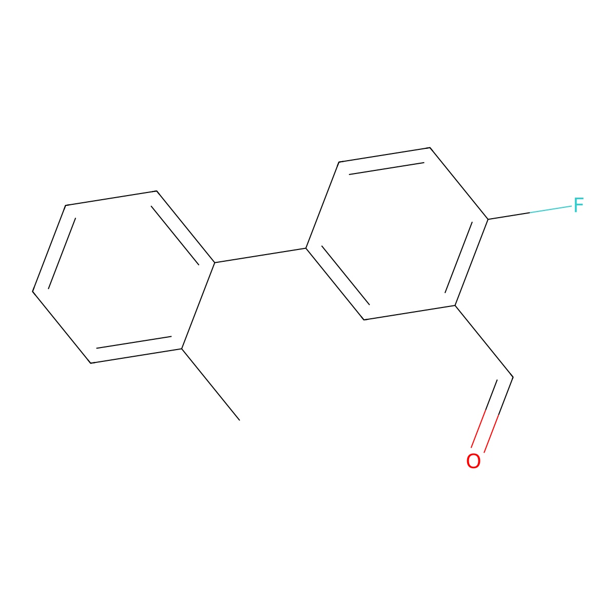 4-Fluoro-2'-methyl-[1,1'-biphenyl]-3-carbaldehyde molecular structure, CAS 1178392-62-5