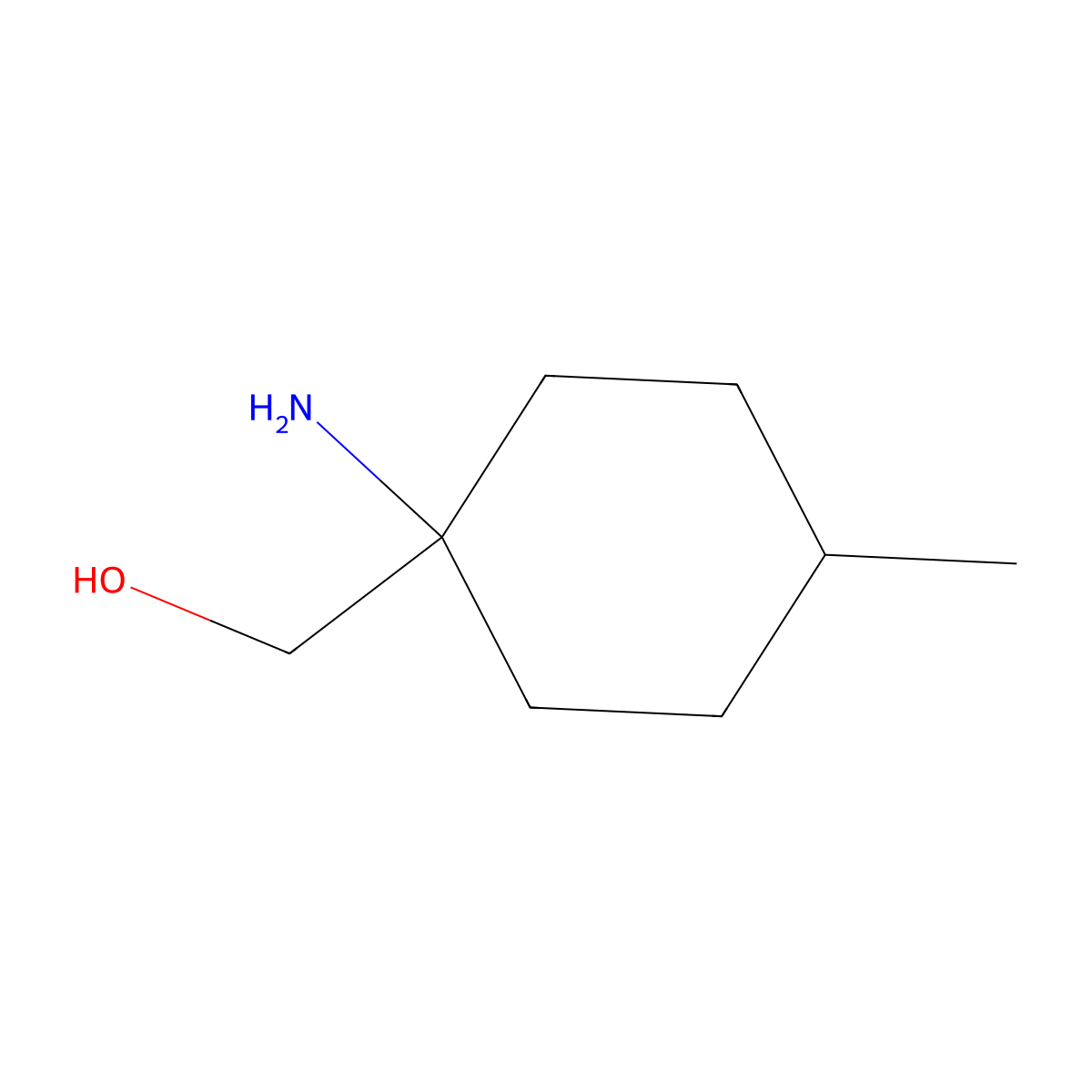 (1-Amino-4-methylcyclohexyl)methanol molecular structure, CAS 1178401-02-9