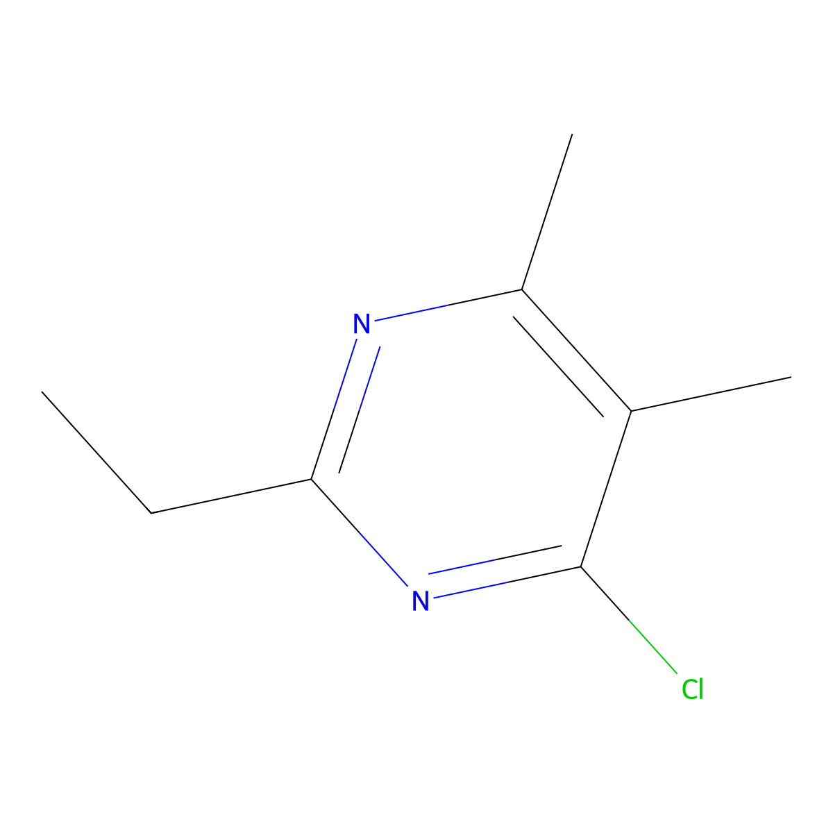 4-Chloro-2-ethyl-5,6-dimethylpyrimidine molecular structure, CAS 1178404-57-3